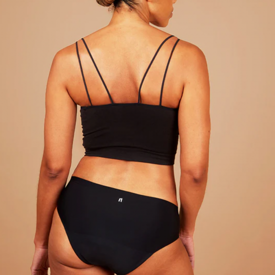 Mutande Mestruali Flusso Abbondante Seamless - Bikini Nere Fluxies