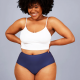 Mutande Mestruali Flusso Abbondante Seamless - Hi-Waist Blu Fluxies