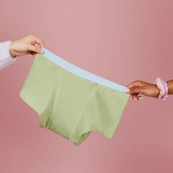 Mutande Mestruali Flusso Abbondante Teen Boxer Verdi Fluxies 