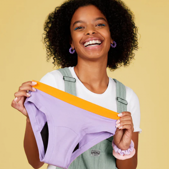 Mutande Mestruali Flusso Abbondante Teen Hipster Lilla Fluxies 