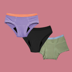 Mutande Mestruali Fluxies Teen box risparmio da 3 hip/box/boy 